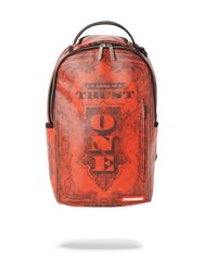 IN GOD WE TRUST RED BACKPACK (ONE OF ONE)