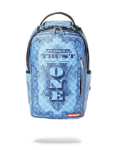 IN GOD WE TRUST BLUE BACKPACK (ONE OF ONE)