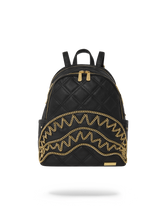 NOIR QUILT GOLD CHAIN SHARK SAVAGE BACKPACK