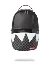 BLACK HALF CHECK SHARKS IN PARIS BACKPACK (ONE OF ONE)