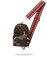 EXTERIOR GOLD ZIP POCKET SHARKS IN PARIS BACKPACK SLING