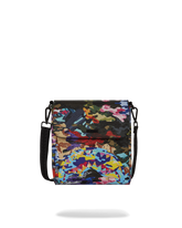 SLICED AND DICED CAMO MESSENGER SLING BAG