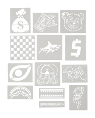 GRAFFITI ARTIST - DESIGN YOUR OWN BACKPACK - 9 STENCILS INCLUDED