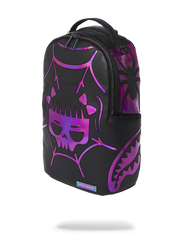 CAZZU IRIDESCENT CUT & SEW SPIDER SKULL SHARK BACKPACK (DLXV)
